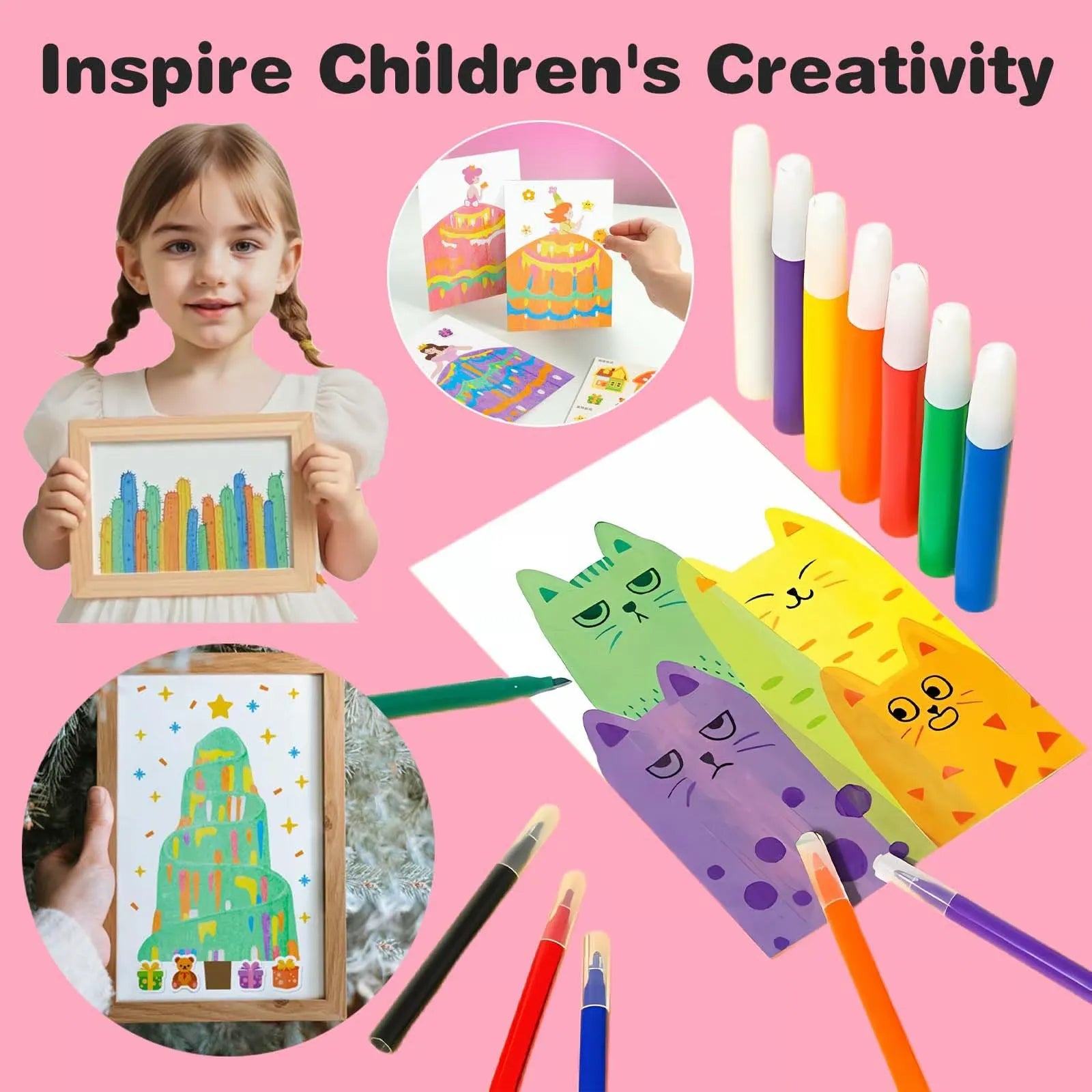 50% OFF - Creative Kids’ Squeegee Painting Set | Unleash the Artistic Fun!