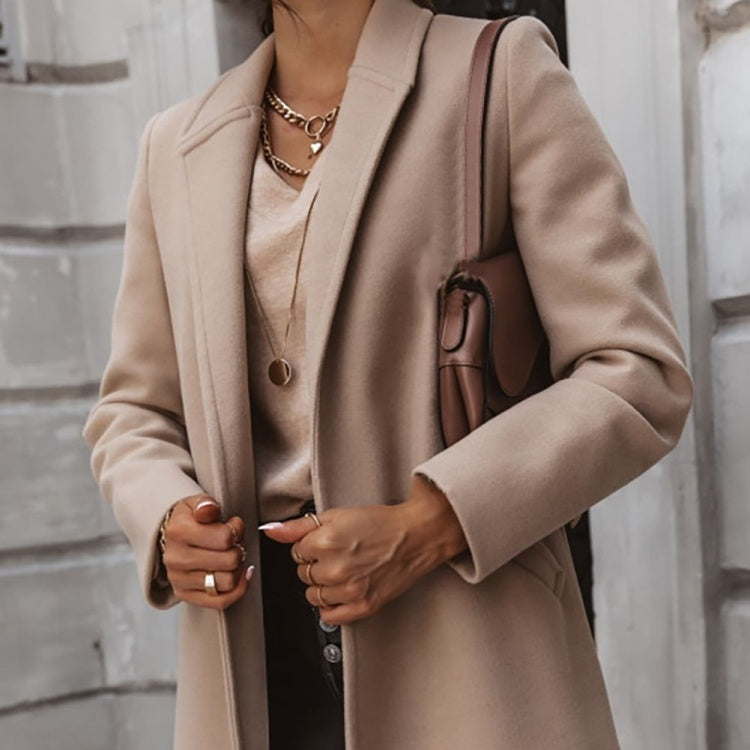 Women’s Long Coat – Winter Trench Jacket with Oversized Fit
