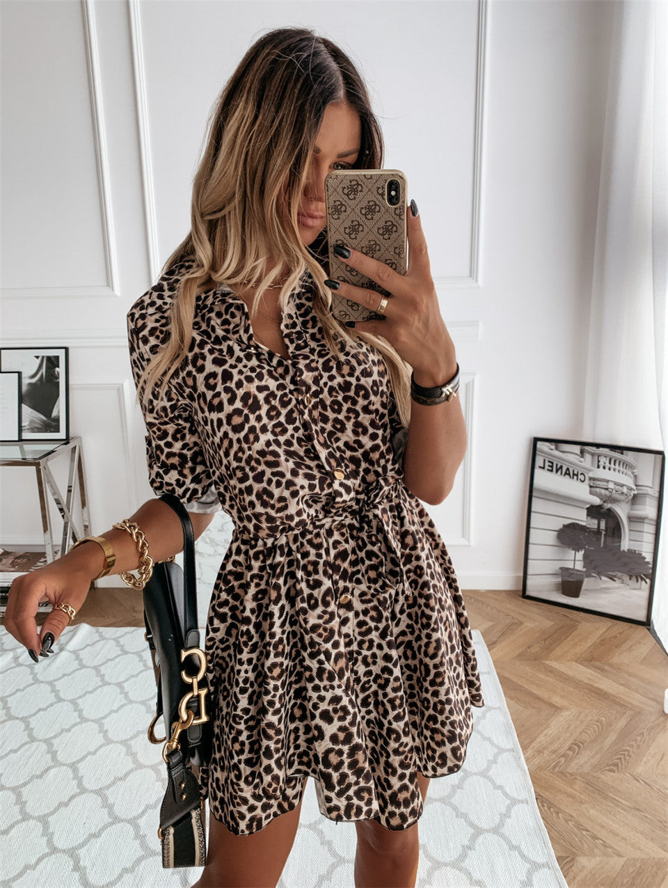 Women’s Casual Dress – Short Sleeve V-Neck Summer Dress