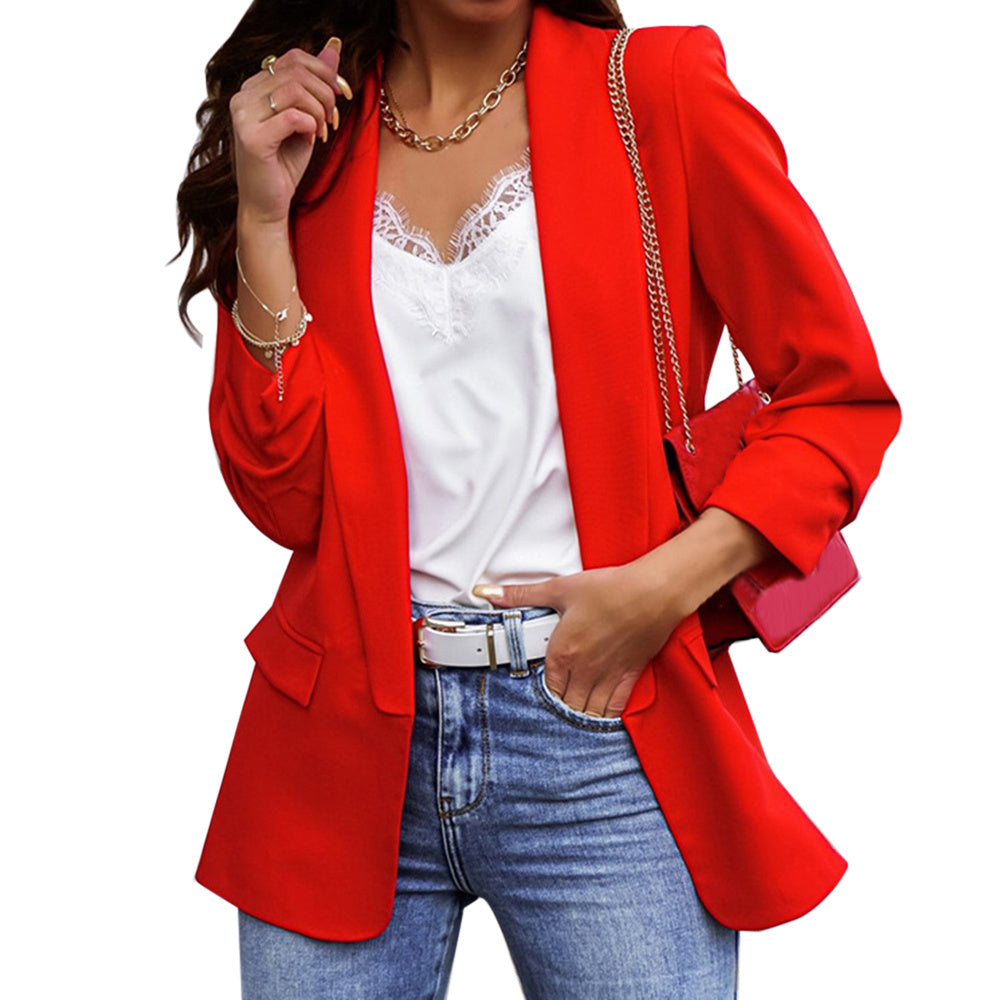 Women’s Elegant Blazer – Open Front Casual Jacket
