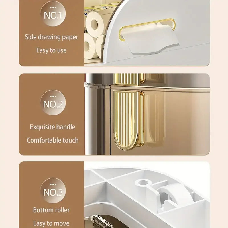 RollEase™ – Smooth-Glide Storage for Your Bathroom