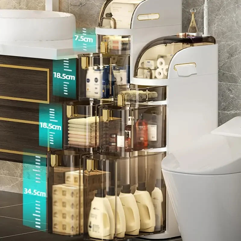 RollEase™ – Smooth-Glide Storage for Your Bathroom