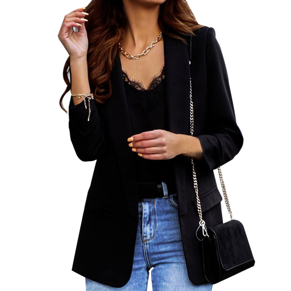 Women’s Elegant Blazer – Open Front Casual Jacket