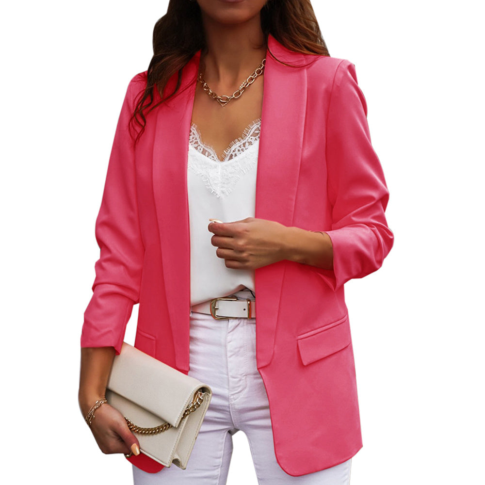 Women’s Elegant Blazer – Open Front Casual Jacket