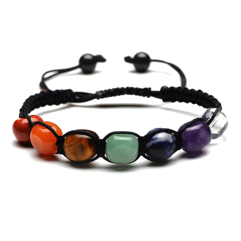 Handmade bracelet made from natural magic stones for prosperity
