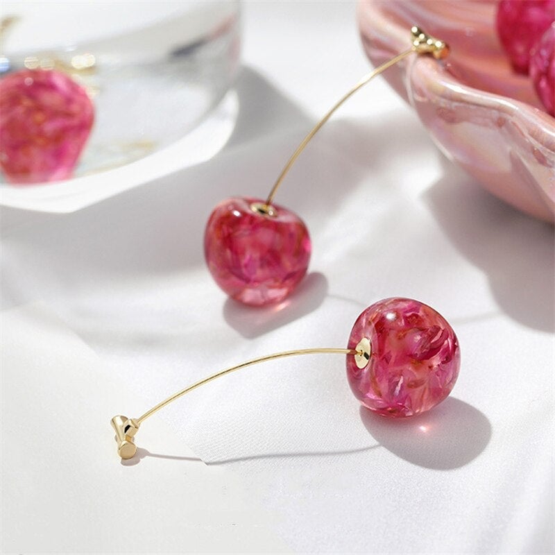 Pink Cherry" earrings