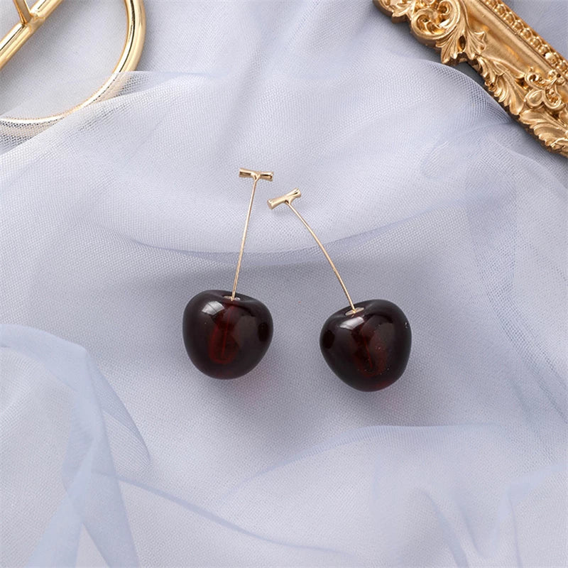Earrings Red Cherries