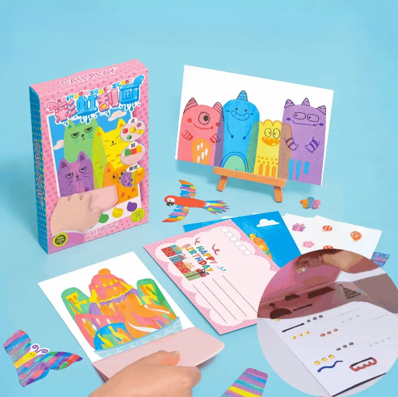 50% OFF - Creative Kids’ Squeegee Painting Set | Unleash the Artistic Fun!