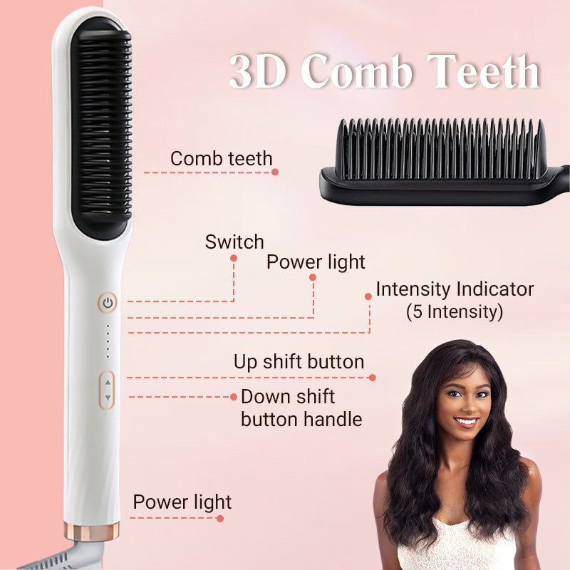 IonGlow™ - Negative Ion Hair Straightener Styling Comb