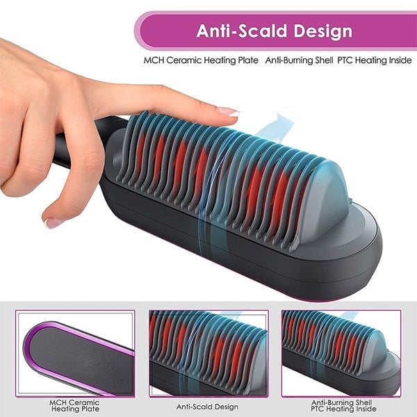 IonGlow™ - Negative Ion Hair Straightener Styling Comb